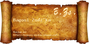 Bagosi Zsóka névjegykártya